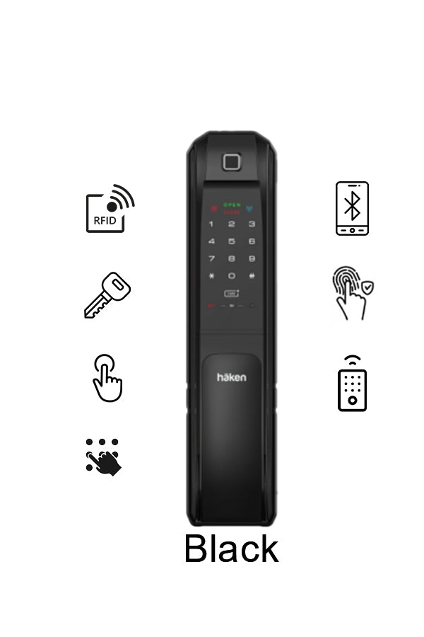 Push-Pull Lock 6 Way  (HDL-PP64) - BLACK