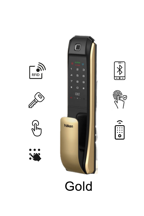 Push-Pull Lock 6 Way  (HDL-PP64) - GOLD