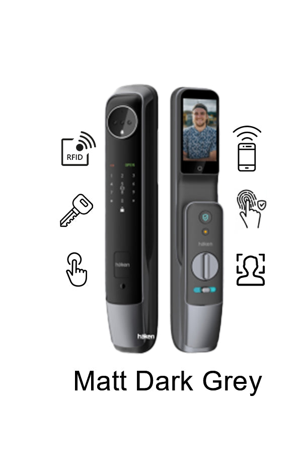 Face Recognition Main Door Lock (HDLE-FR600) - MATT DARK GREY