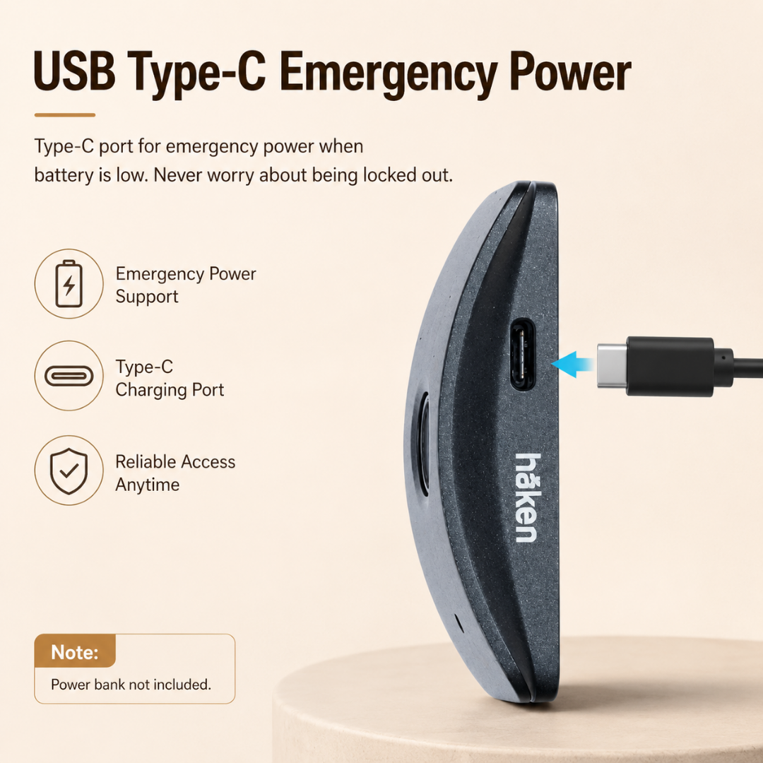Digital Furniture Smart Lock (CURVY) - BLACK