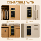 Digital Furniture Smart Lock (CLARA) Gold