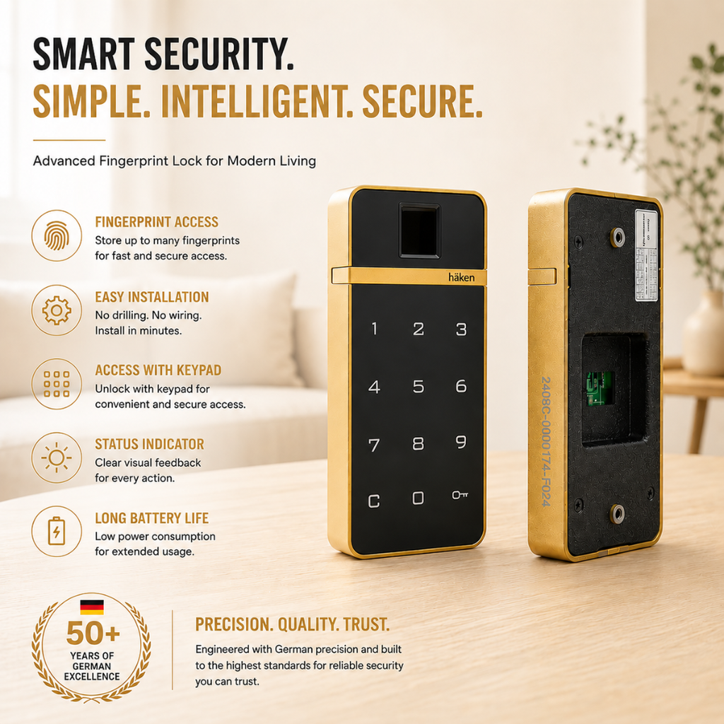 Digital Furniture Smart Lock (CLARA) Gold