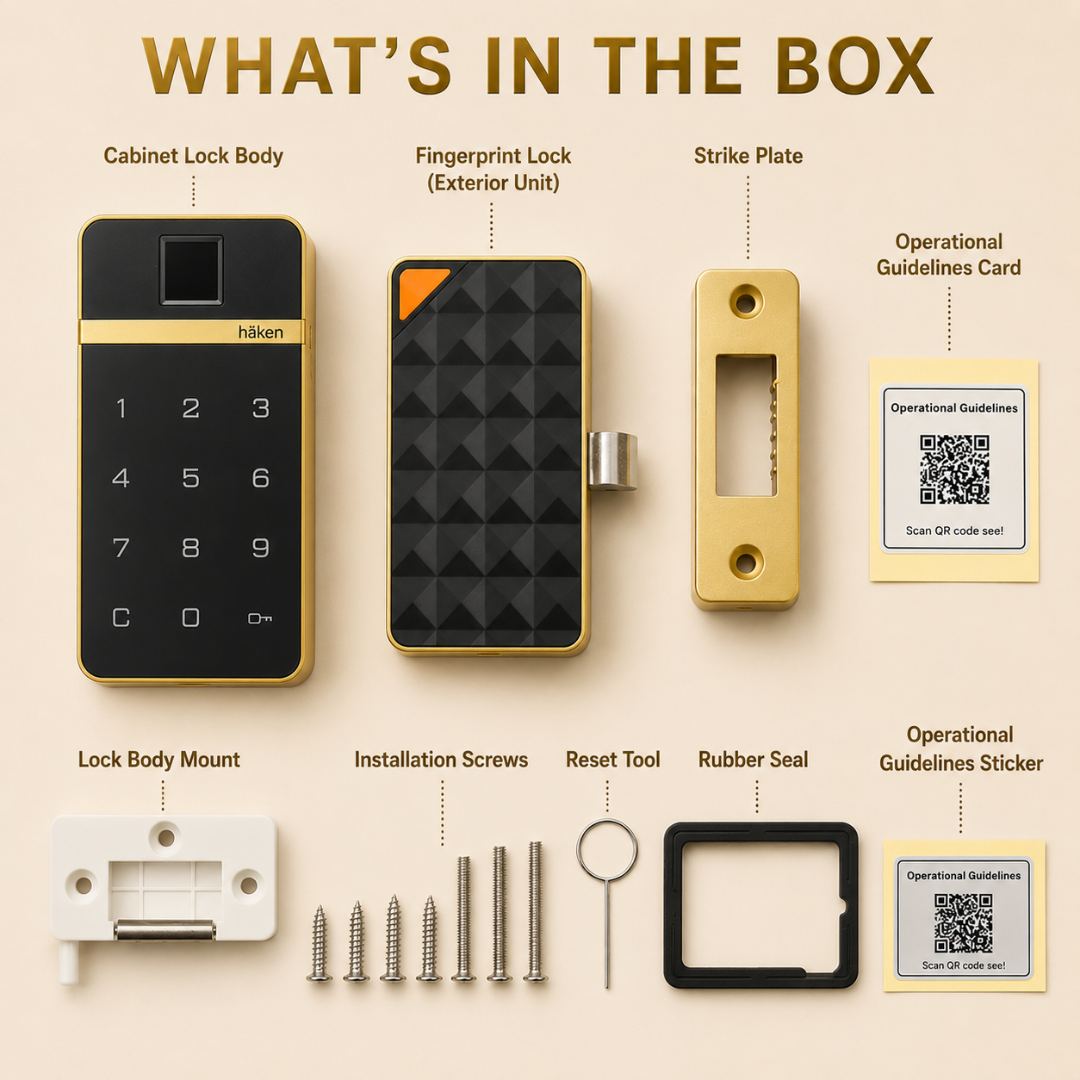 Digital Furniture Smart Lock (CLARA) Gold