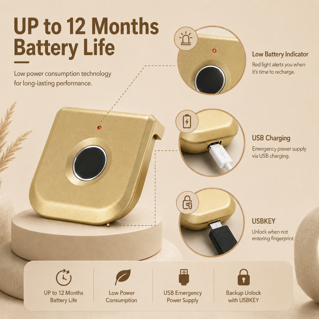 Digital Furniture Smart Lock (FLEX) - GOLD