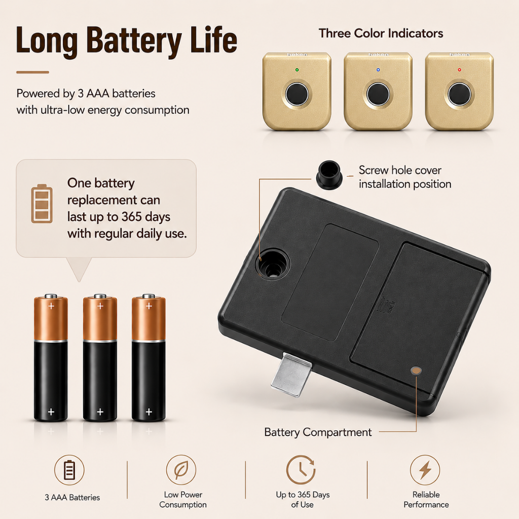 Digital Furniture Smart Lock (FLEX) - GOLD