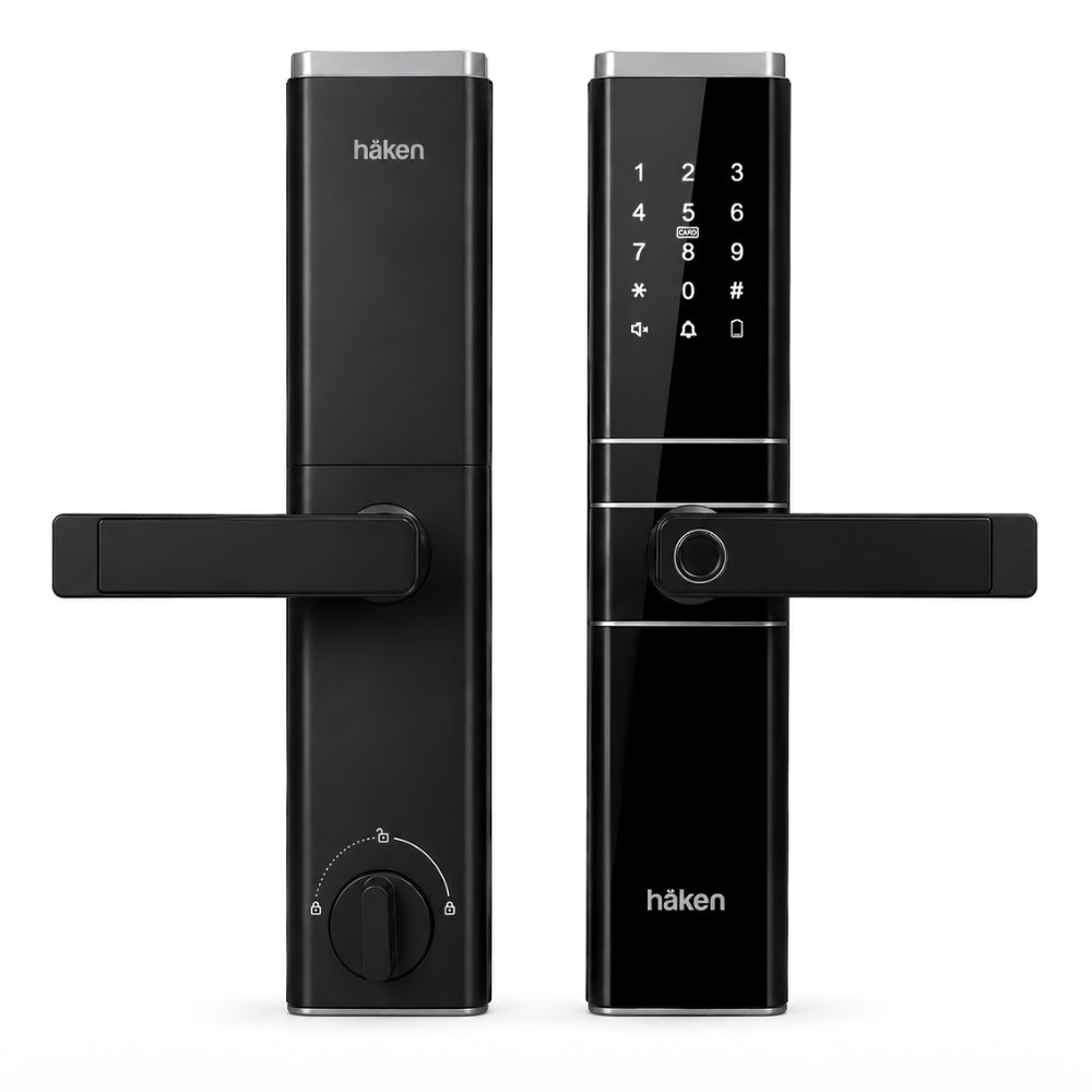 HDLE-ARYA Smart Mortise Door Lock (Black)| 5-Way Access | Fingerprint, RFID Card, Touch Pad, Mechanical Key & WiFi App