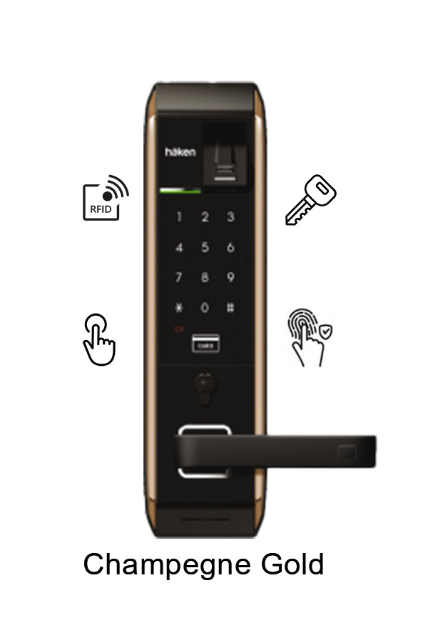 Mortise Lock 4 Way (HDL-M41) - CHAMPEGNE GOLD