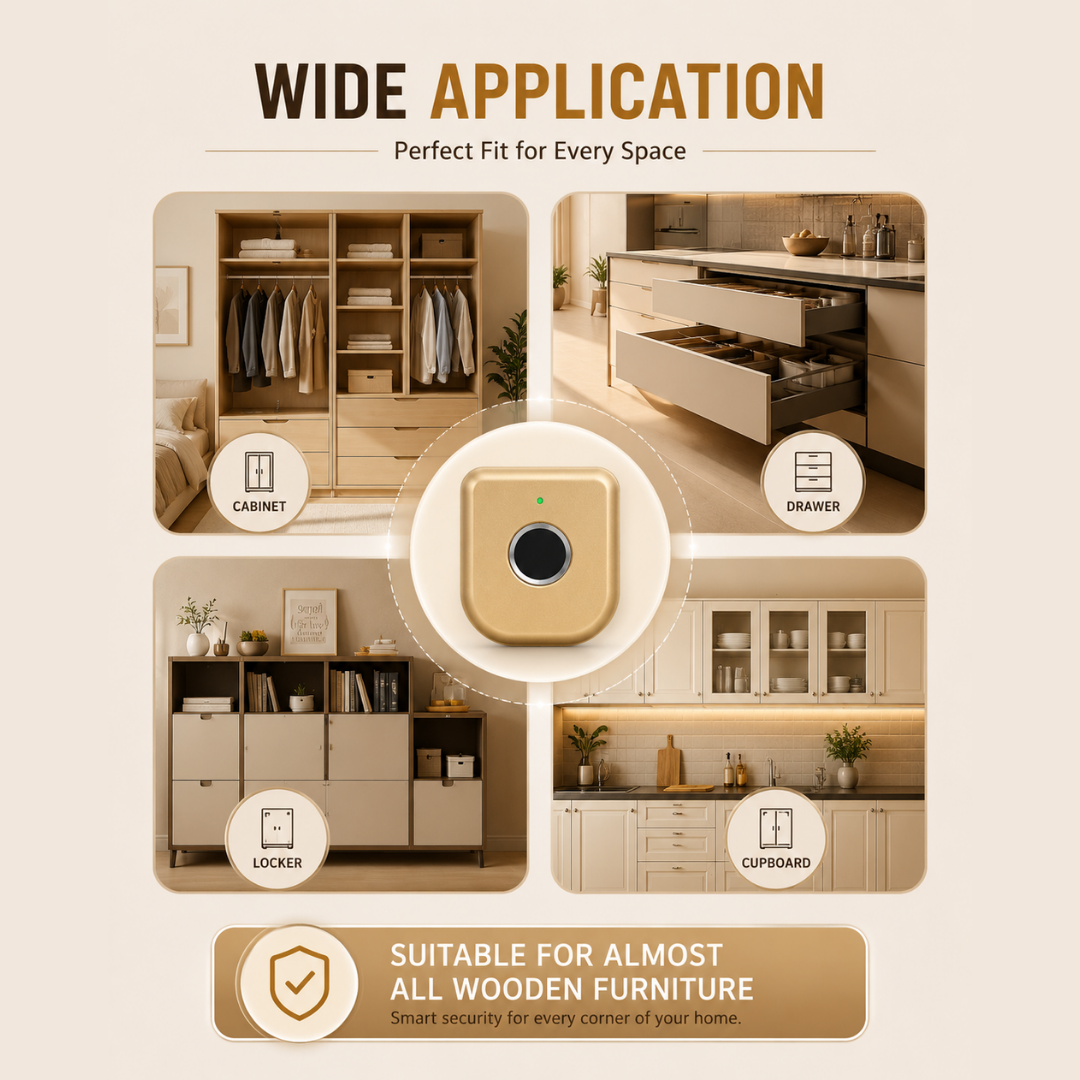 Digital Furniture Smart Lock (FLEX) - GOLD