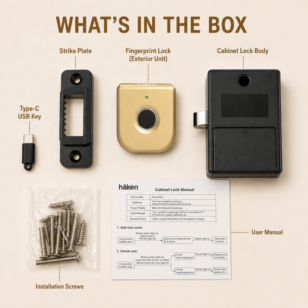Digital Furniture Smart Lock (FLEX) - GOLD