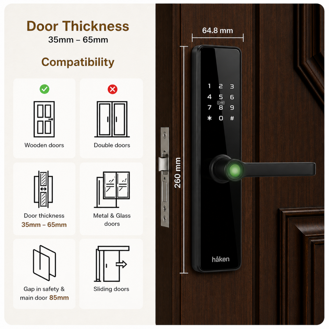 Mortise Lock (HDLE-REVVO) - BLACK