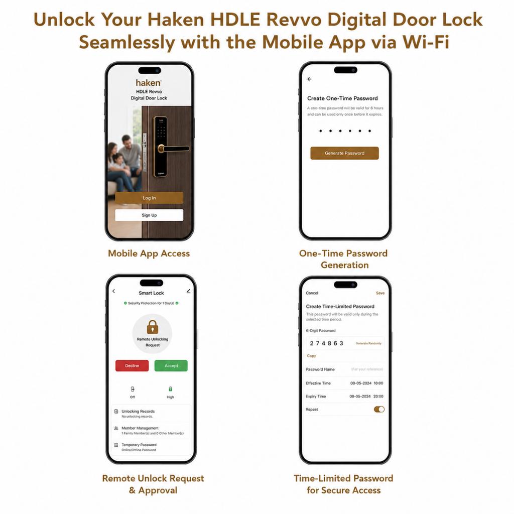 Mortise Lock (HDLE-REVVO) - BLACK
