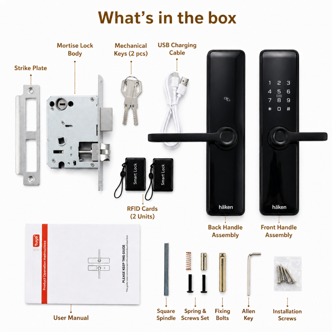 Mortise Lock (HDLE-REVVO) - BLACK