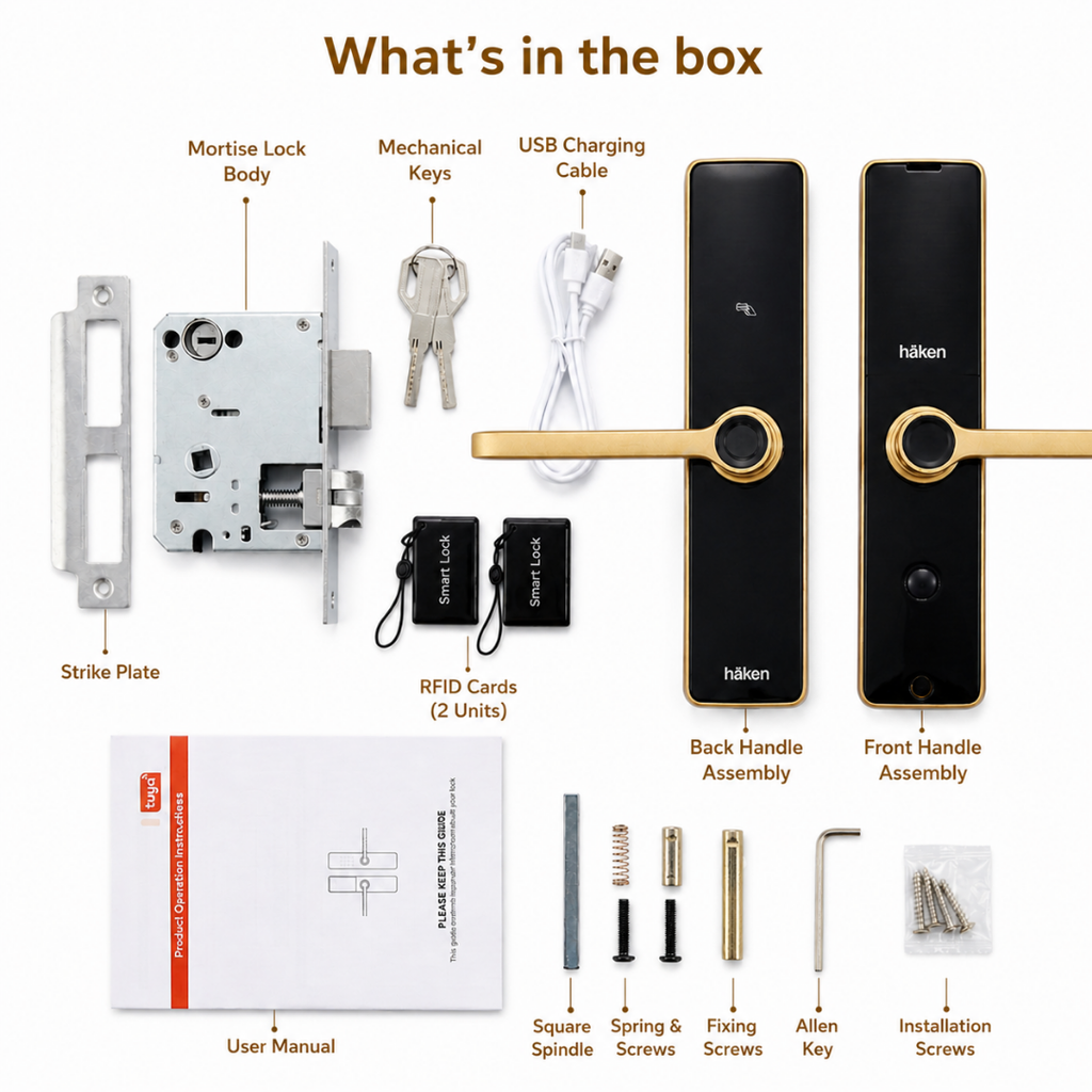 Mortise Lock (HDLE-REVVO) - MATT GOLD