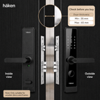 Mortise Lock 5 Way (HDL-M61) - MATT BLACK