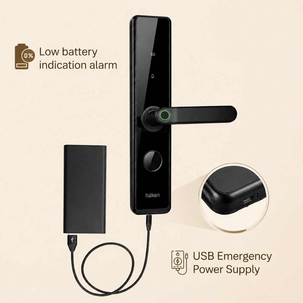 Mortise Lock 5 Way (HDL-M61) - MATT BLACK