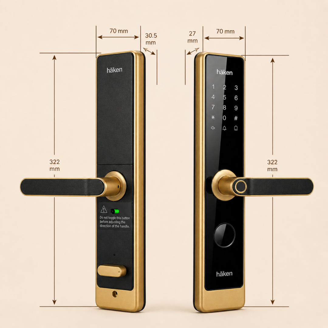 Mortise Lock 5 Way (HDL-M61) - COFFEE BROWN