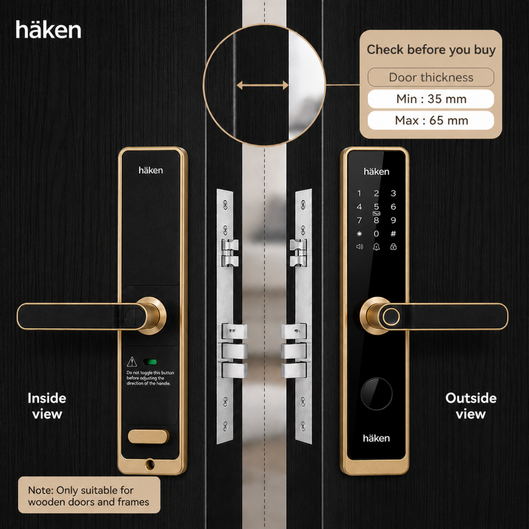 Mortise Lock 5 Way (HDL-M61) - COFFEE BROWN