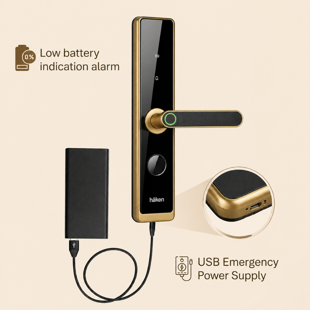 Mortise Lock 5 Way (HDL-M61) - COFFEE BROWN