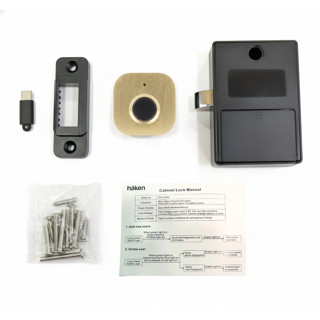 Digital Furniture Smart Locks (Clove) Gold