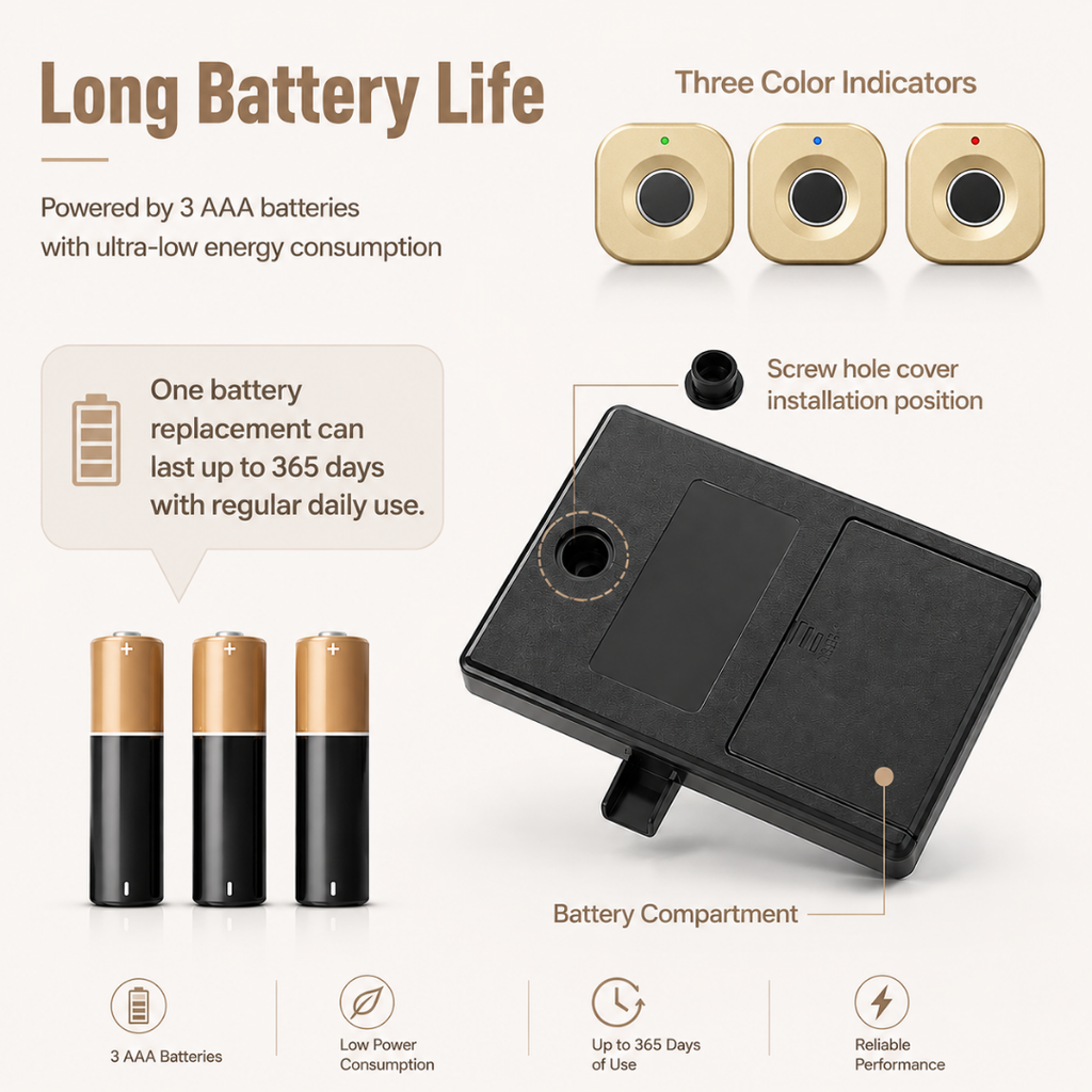 Digital Furniture Smart Lock (CANDY) - Matt Gold