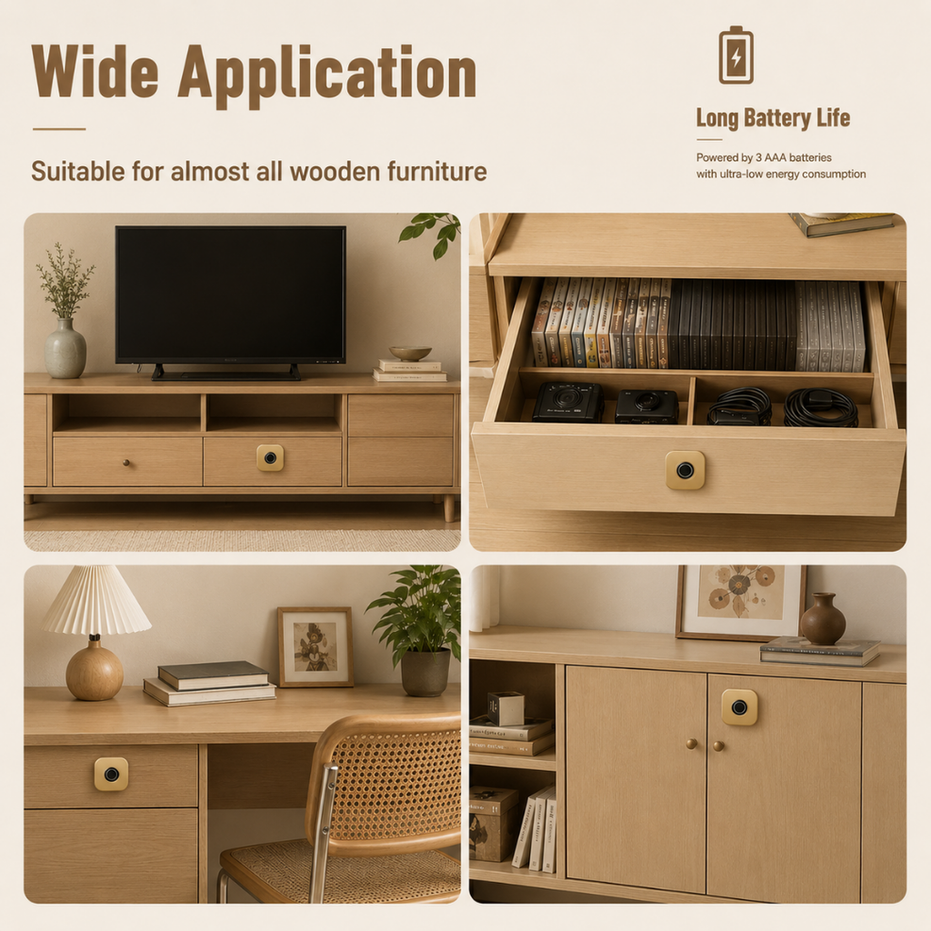 Digital Furniture Smart Lock (CANDY) - Matt Gold