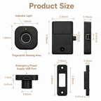 Digital Furniture Smart Lock (CANDY) - BLACK