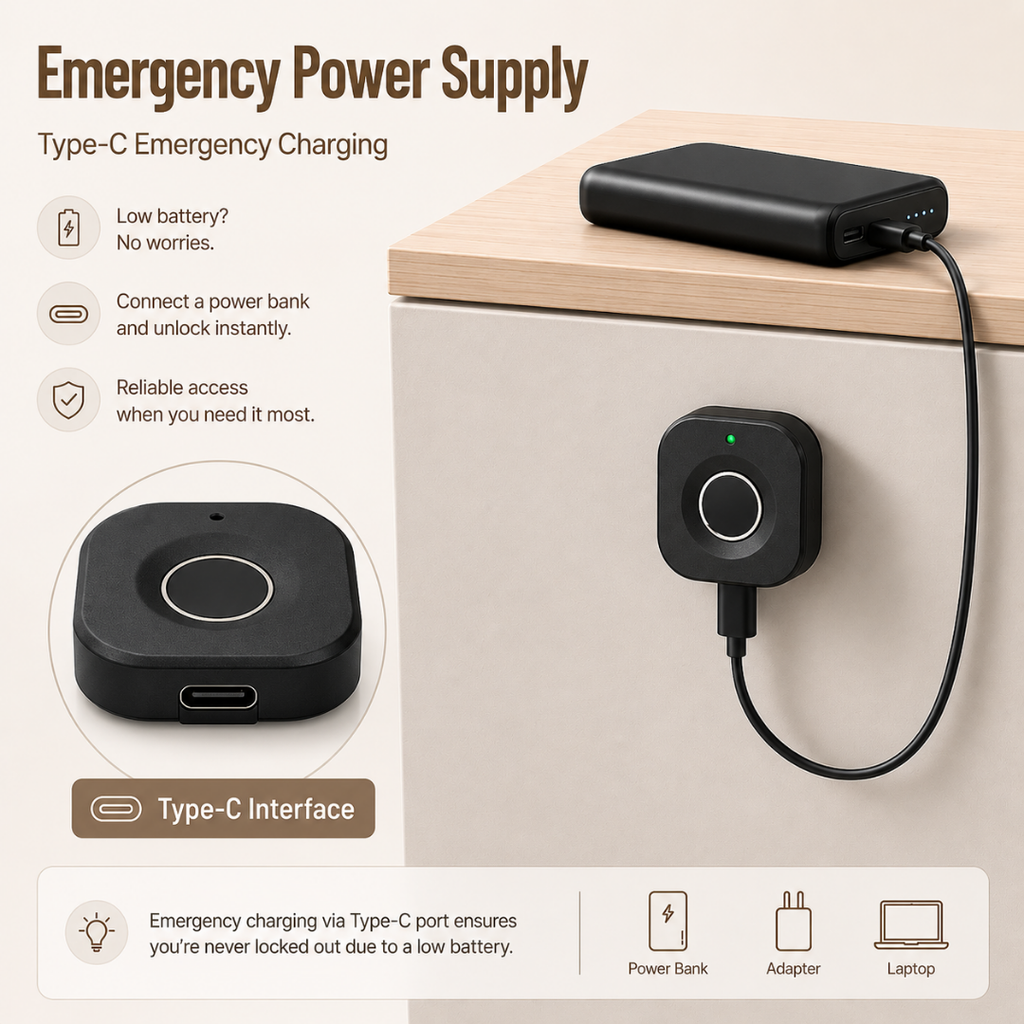 Digital Furniture Smart Lock (CANDY) - BLACK