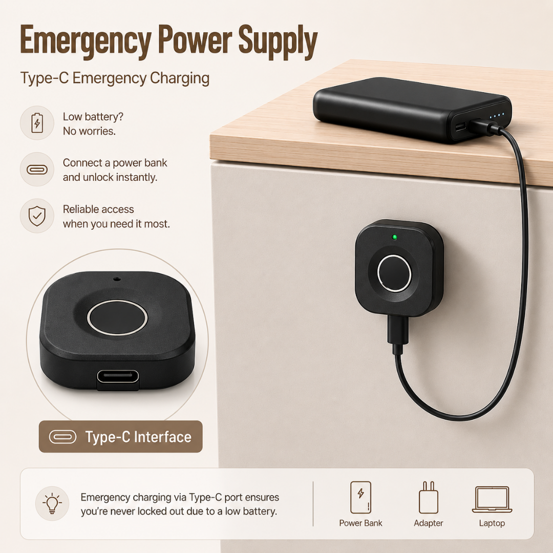 Digital Furniture Smart Lock (CANDY) - BLACK