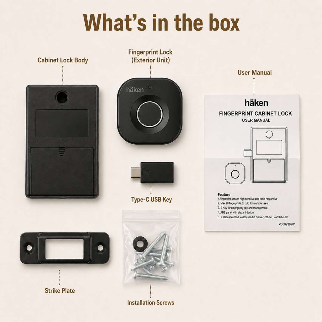 Digital Furniture Smart Lock (CANDY) - BLACK