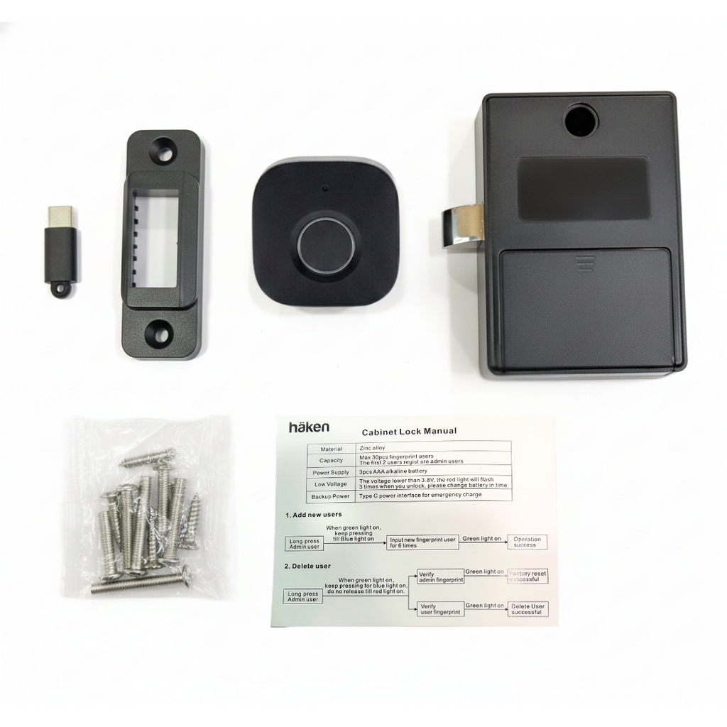 Digital Furniture Smart Locks (Clove) Black