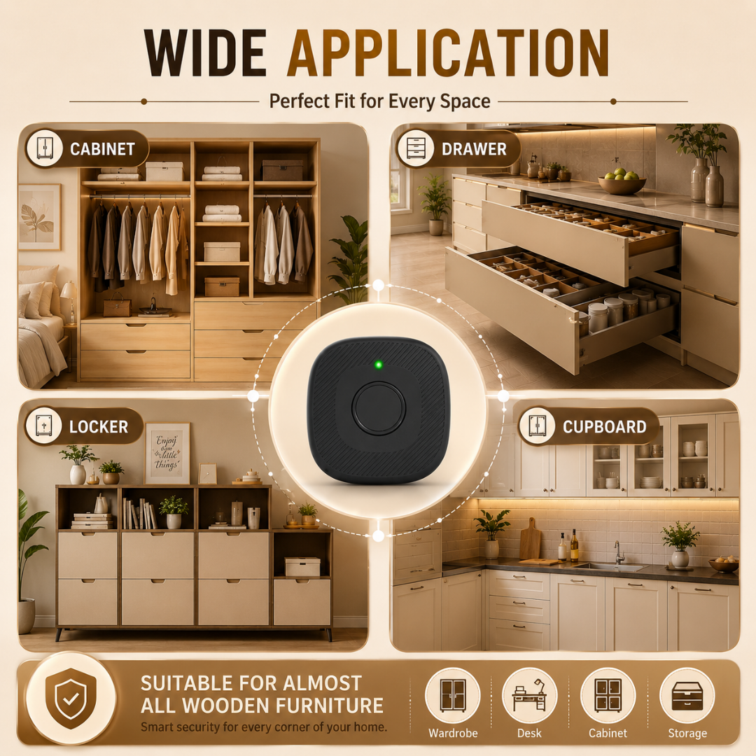 Digital Furniture Smart Lock (CLIP) - Black