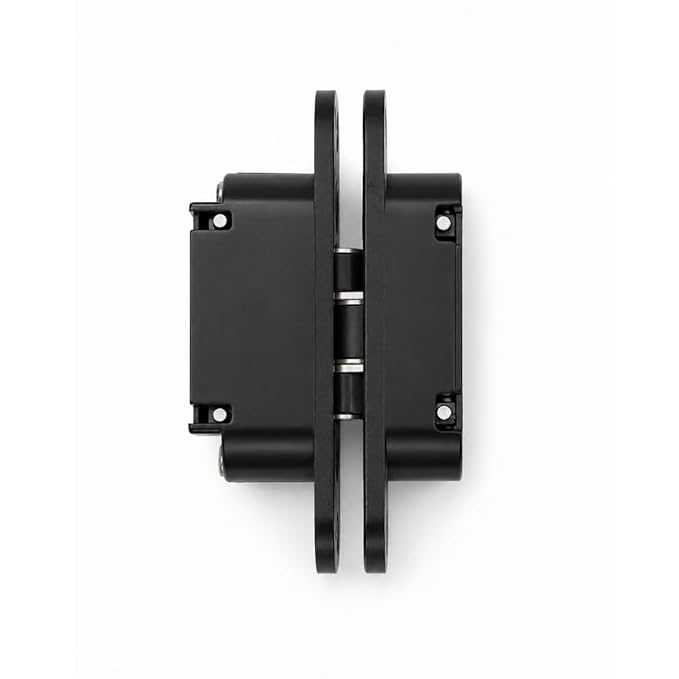 Cemom Estetic 80A Concealed Door Hinge | 80kg Load Capacity | 3D Adjustable Hinge for Wooden, Steel & Aluminum Doors | 180° Opening | Irish Black | Irish Black