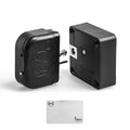 Solo Invisible RFID Lock for Sliding & Swing Doors | Digital Furniture Lock with RFID Card Access | Auto Locking | Low Battery Indicator | Black