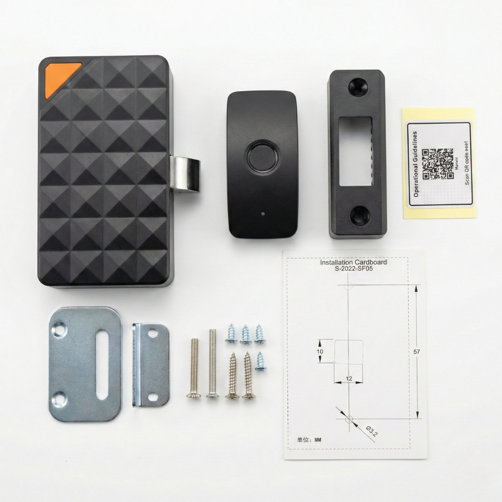 Digital Furniture Smart Lock (CURVY) - BLACK