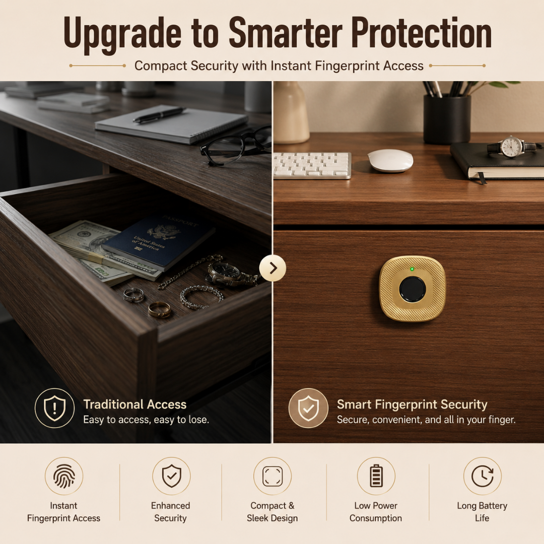 Digital Furniture Smart Lock (CLIP) - Gold