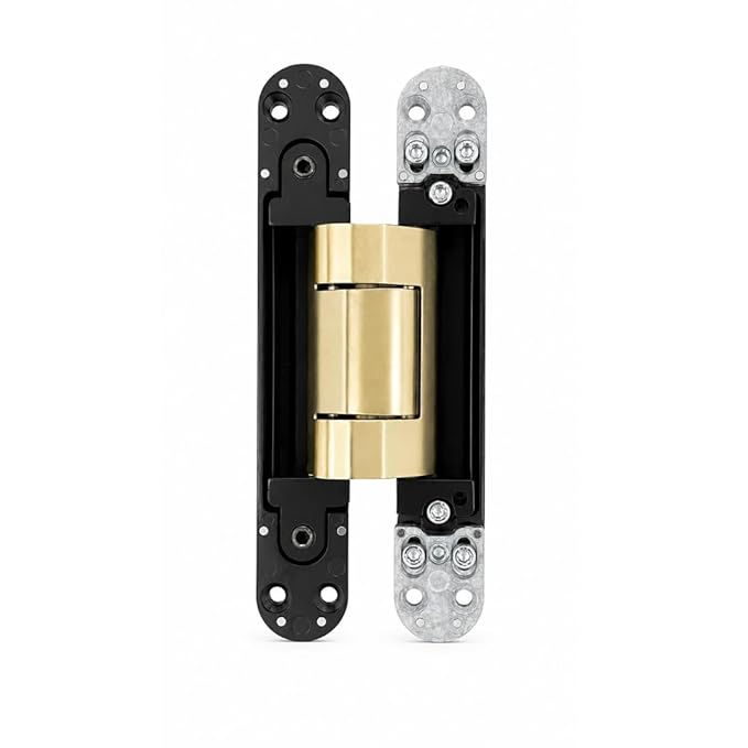 Cemom Estetic 150A Concealed Door Hinge | 150kg Load Capacity | Heavy Duty 3D Adjustable Hinge for Wooden, Steel & Aluminum Doors | 180° Opening | Venetian Gold