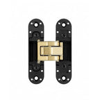 Cemom Estetic 80A Concealed Door Hinge | 80kg Load Capacity | 3D Adjustable Hinge for Wooden, Steel & Aluminum Doors | 180° Opening | Irish Black | Venetian Gold