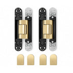 Cemom Estetic 150A Concealed Door Hinge | 150kg Load Capacity | Heavy Duty 3D Adjustable Hinge for Wooden, Steel & Aluminum Doors | 180° Opening | Venetian Gold