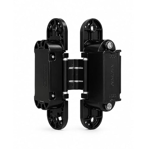 Cemom Estetic 80A Concealed Door Hinge | 80kg Load Capacity | 3D Adjustable Hinge for Wooden, Steel & Aluminum Doors | 180° Opening | Irish Black | Irish Black