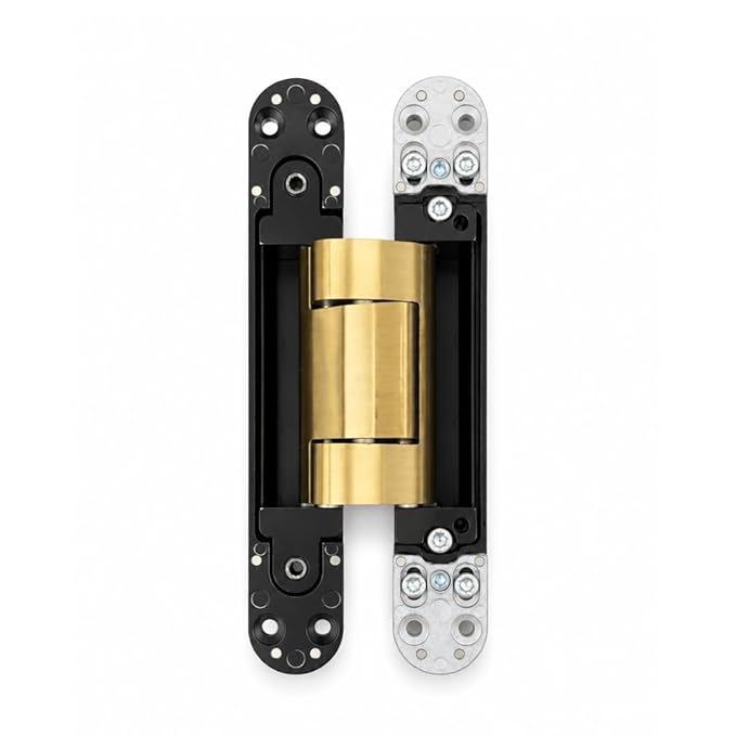 Cemom Estetic 150A Concealed Door Hinge | 150kg Load Capacity | Heavy Duty 3D Adjustable Hinge for Wooden, Steel & Aluminum Doors | 180° Opening | Roman Bronze