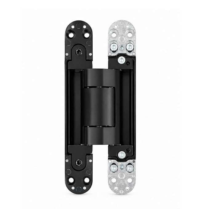 Cemom Estetic 150A Concealed Door Hinge | 150kg Load Capacity | Heavy Duty 3D Adjustable Hinge for Wooden, Steel & Aluminum Doors | 180° Opening | Irish Black