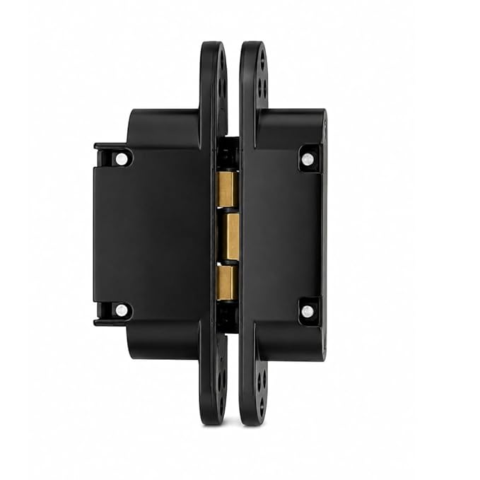 Cemom Estetic 80A Concealed Door Hinge | 80kg Load Capacity | 3D Adjustable Hinge for Wooden, Steel & Aluminum Doors | 180° Opening | Irish Black | Roman Bronze