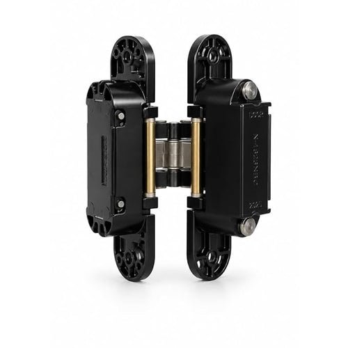 Cemom Estetic 80A Concealed Door Hinge | 80kg Load Capacity | 3D Adjustable Hinge for Wooden, Steel & Aluminum Doors | 180° Opening | Irish Black | Roman Bronze
