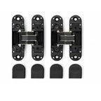 Cemom Estetic 80A Concealed Door Hinge | 80kg Load Capacity | 3D Adjustable Hinge for Wooden, Steel & Aluminum Doors | 180° Opening | Irish Black | Irish Black