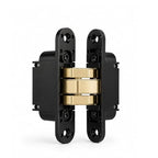 Cemom Estetic 80A Concealed Door Hinge | 80kg Load Capacity | 3D Adjustable Hinge for Wooden, Steel & Aluminum Doors | 180° Opening | Irish Black | Venetian Gold