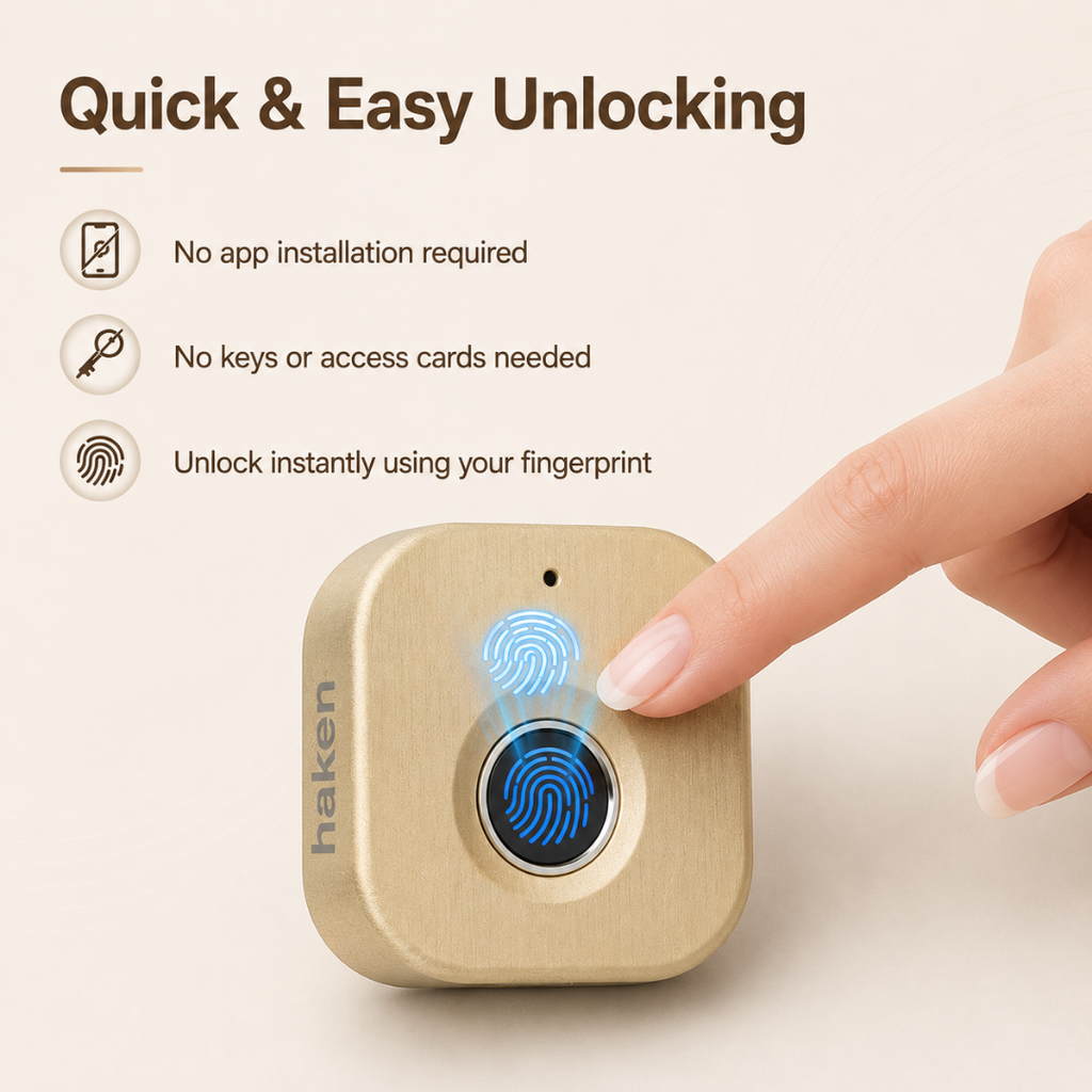 Digital Furniture Smart Locks (Clove) Gold