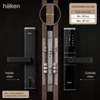 HDLE-ARYA Smart Mortise Door Lock (Black)| 5-Way Access | Fingerprint, RFID Card, Touch Pad, Mechanical Key & WiFi App