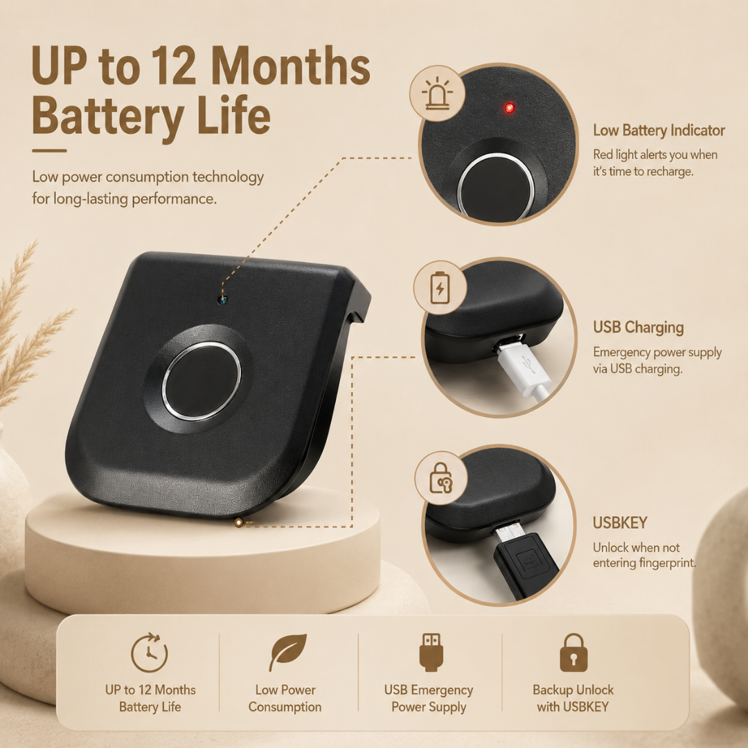 Digital Furniture Smart Lock (FLEX) - BLACK