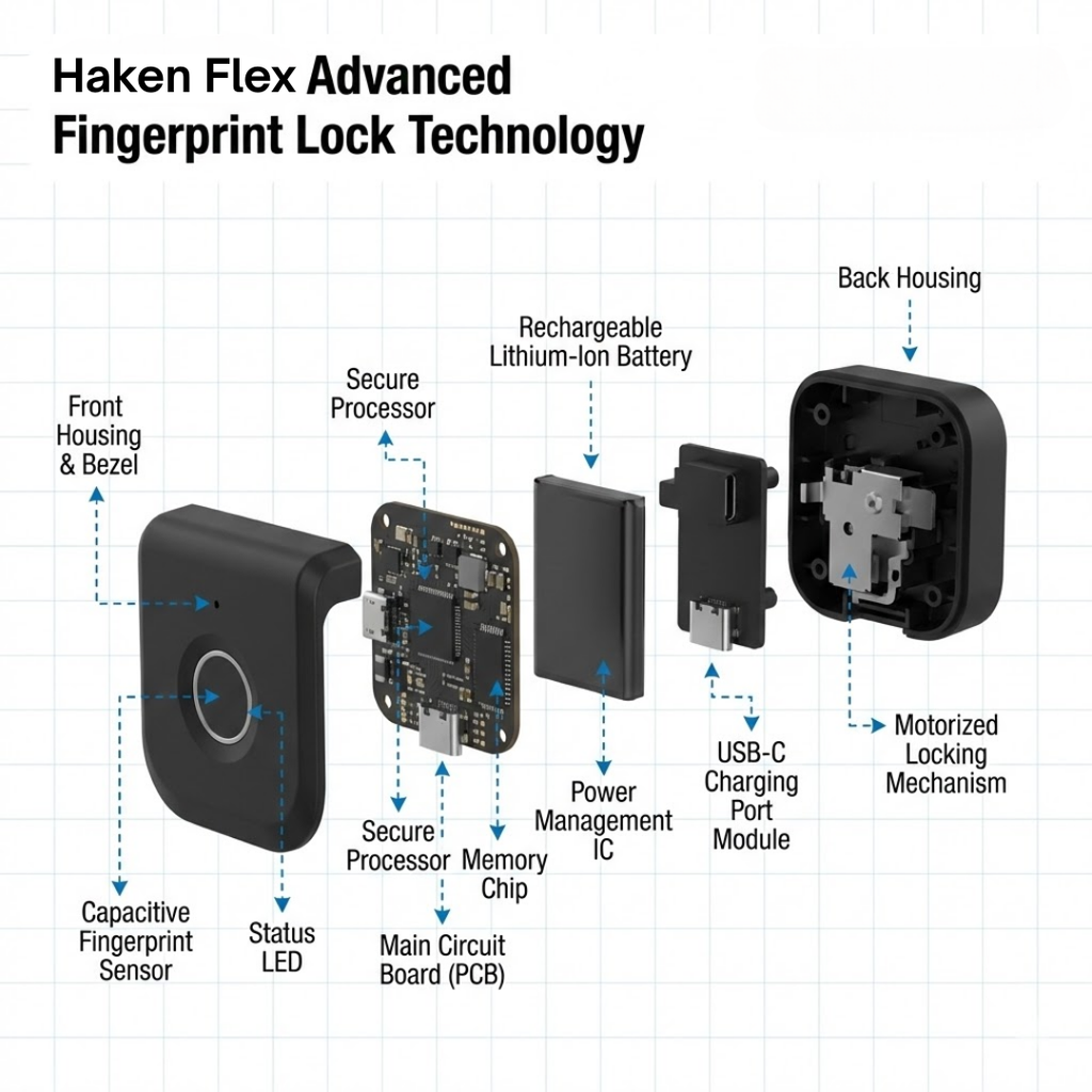 Digital Furniture Smart Lock (FLEX) - BLACK