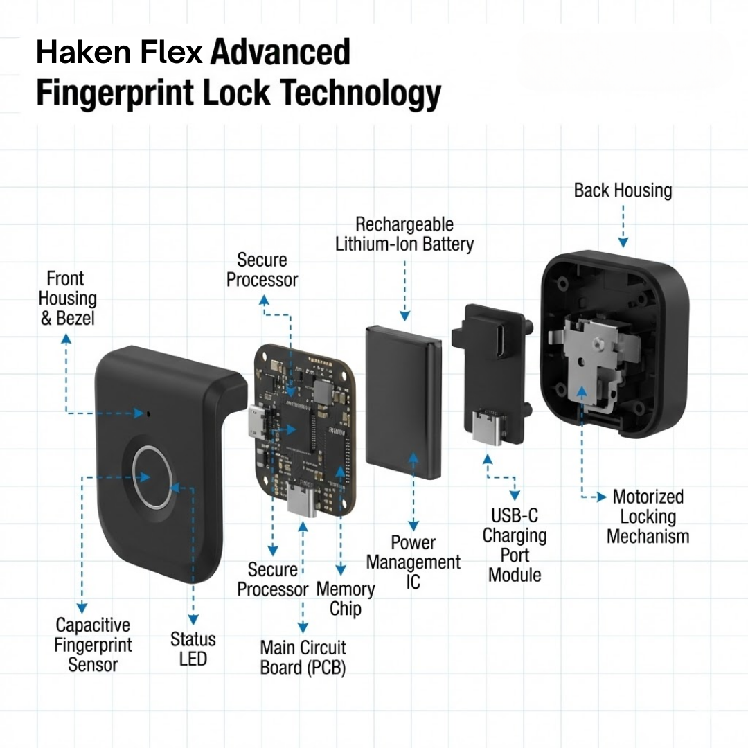 Digital Furniture Smart Lock (FLEX) - BLACK